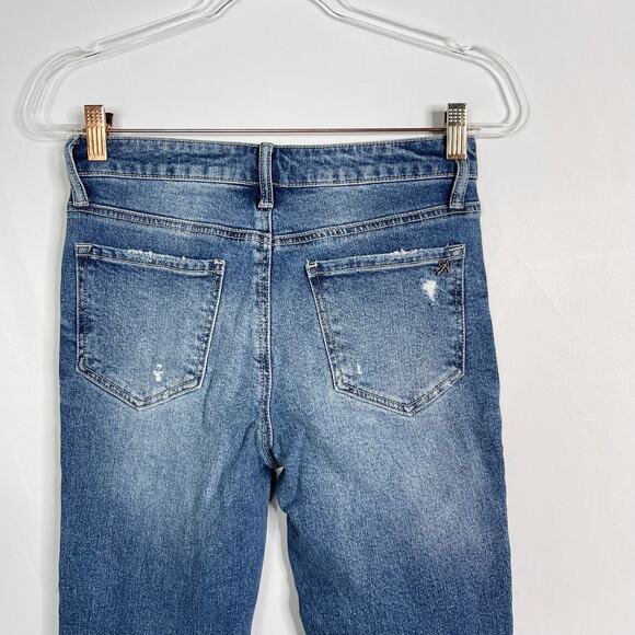 Special A Juniors Size 3 Skinny Jeans Raw Fray Hem Cotton Stretch Distressed - Picture 7 of 11